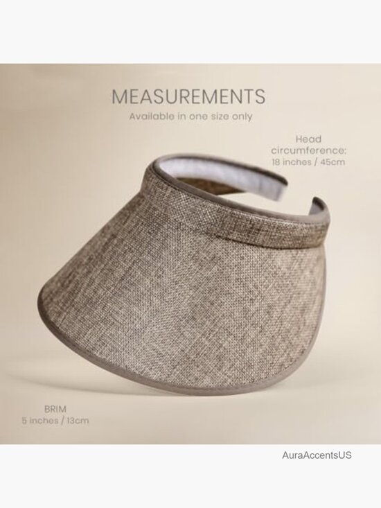 Wide Brim Visor Sun Hat Roll-Up Open Top UV Protection Adjustable Beach Travel main image 5